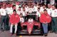 La squadra della Scuderia Italia in pista