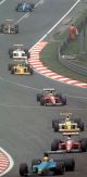 Le due BMS Dallara impegnate nella famosa curva dell'Eau Rouge, a Spa
